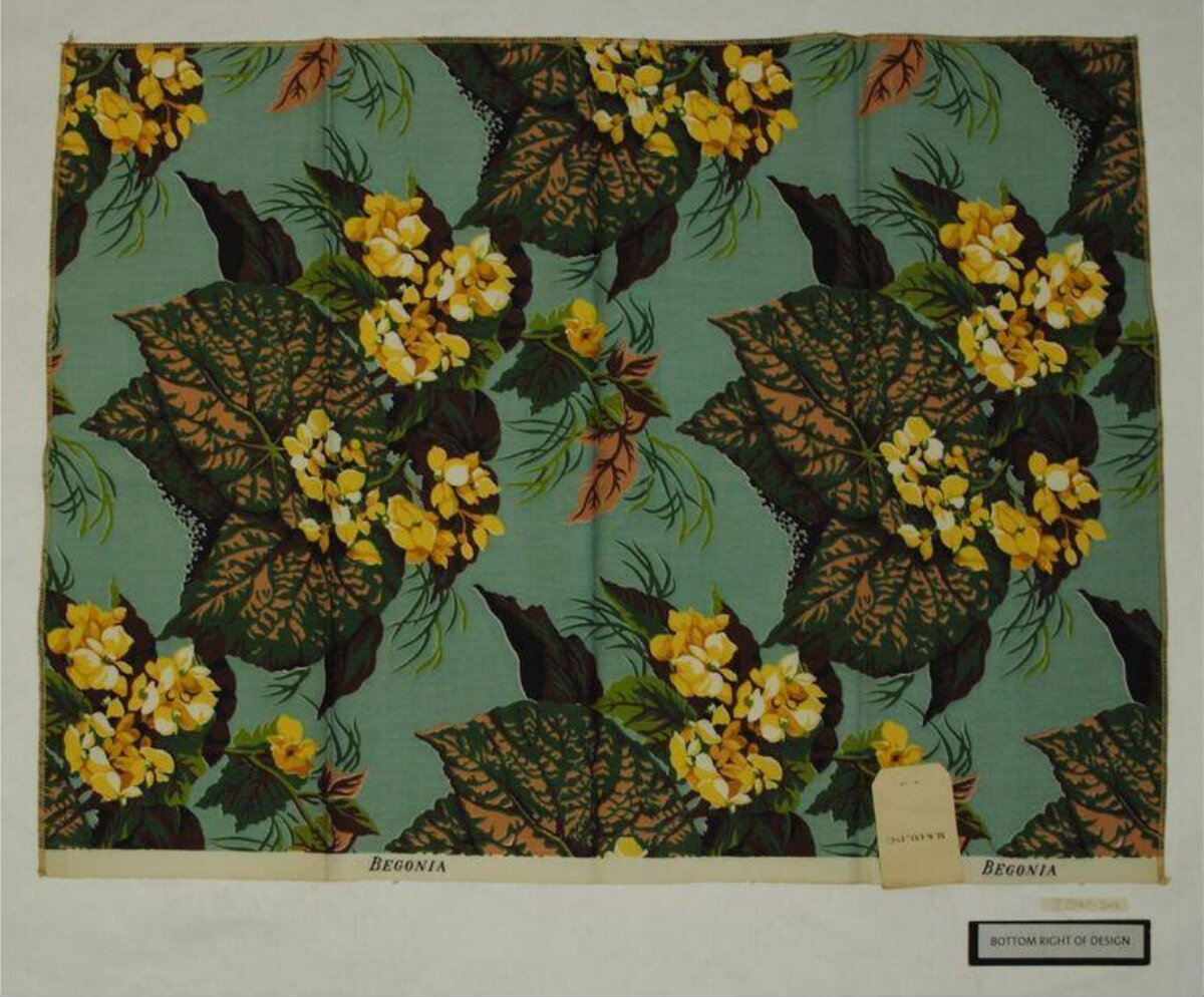 Begonia Pattern Print Fabric