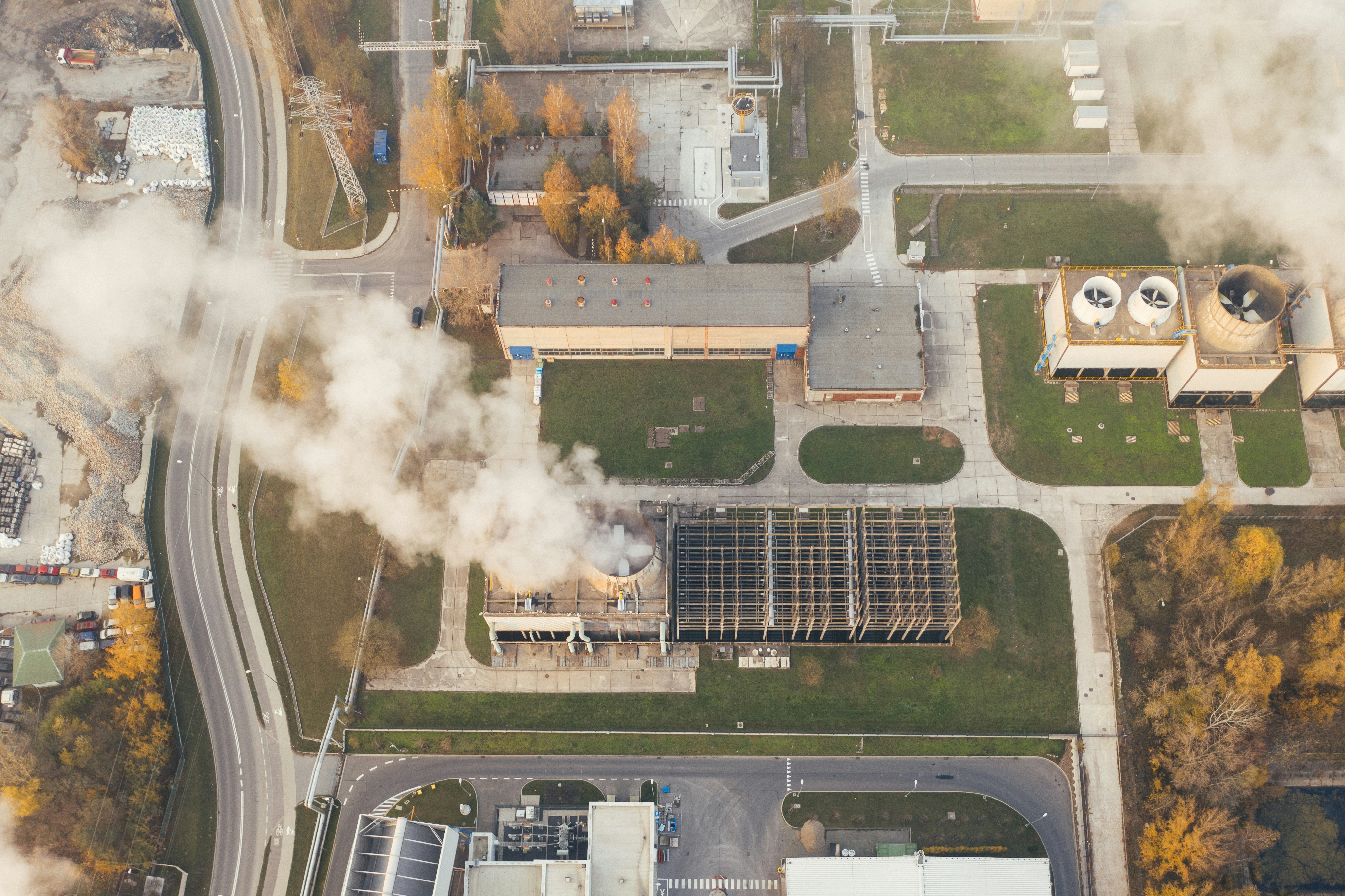 Aerial View of Thermal Power Plant