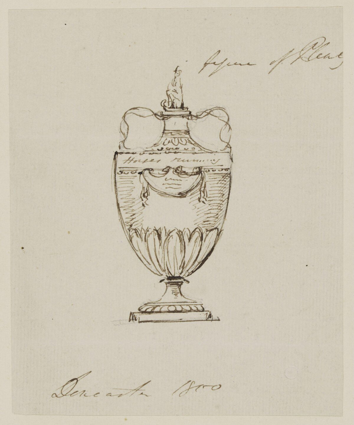 Doncaster Horse Race Trophy Sketch