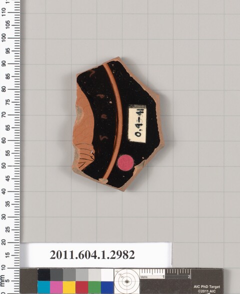 Cataloged Ancient Pottery Fragment