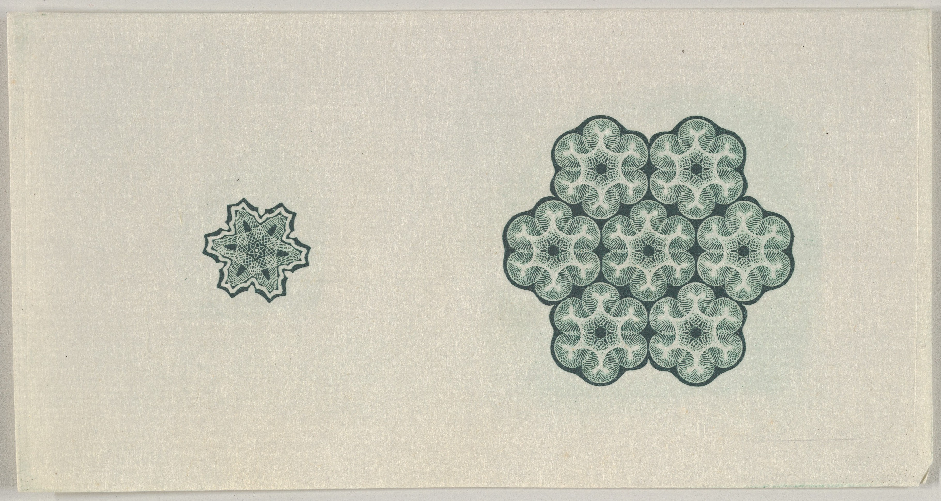 Two Green Intricate Decorative Patterns