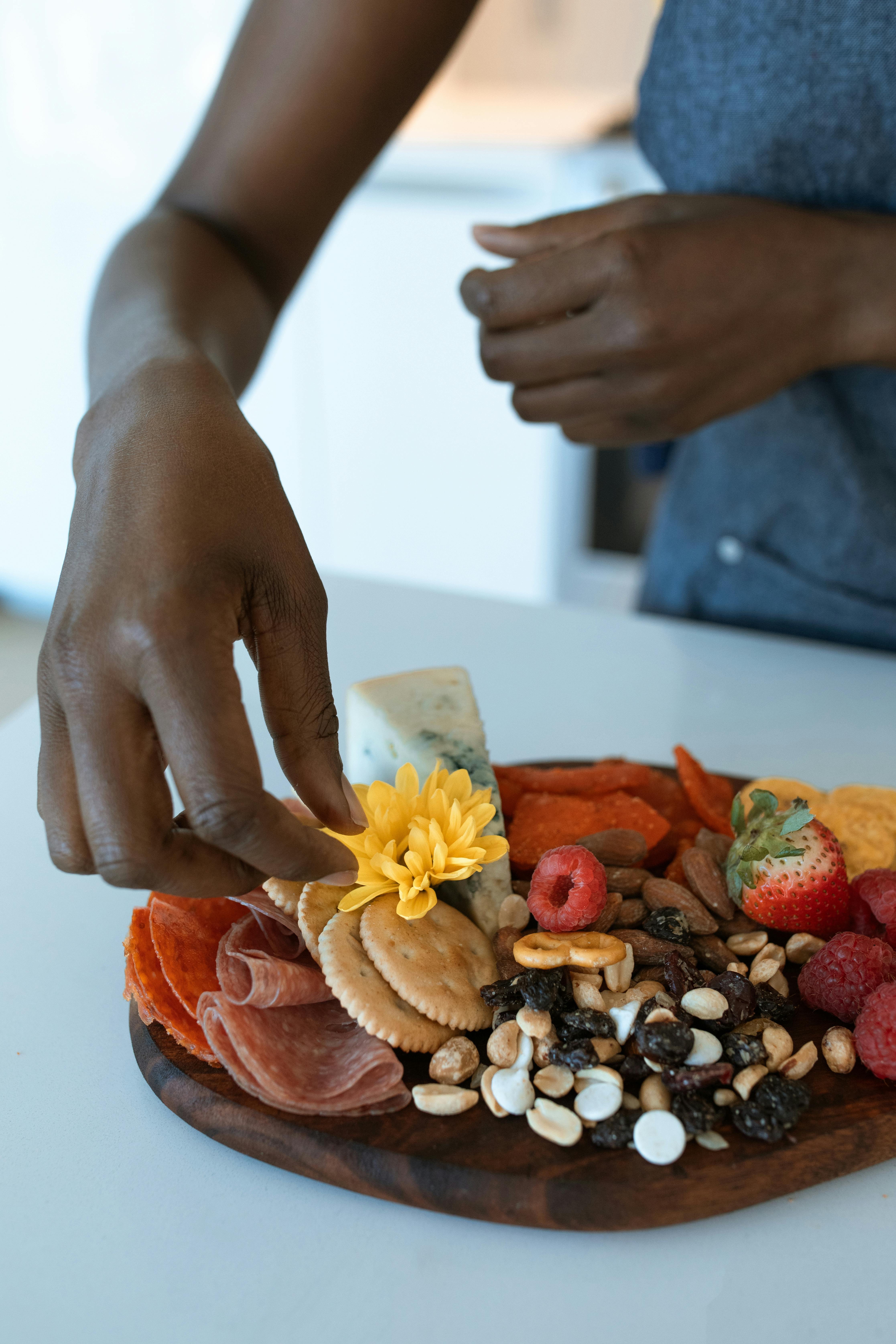 Arranging a Charcuterie Board