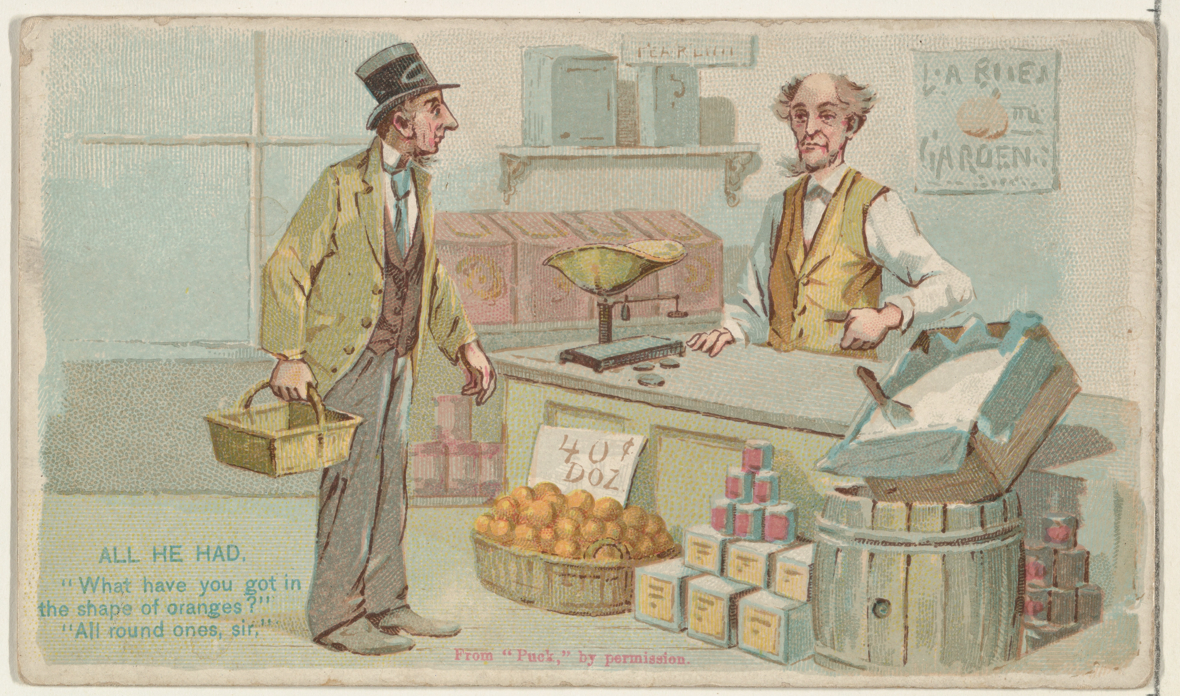 Customer Buying Oranges at Grocery Store