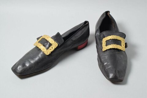Pair of Vintage Black Buckle Shoes