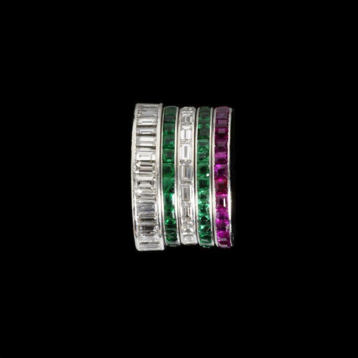 Stacked Multigem Full Eternity Ring
