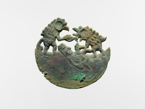 Ancient Bronze Mythological Relief
