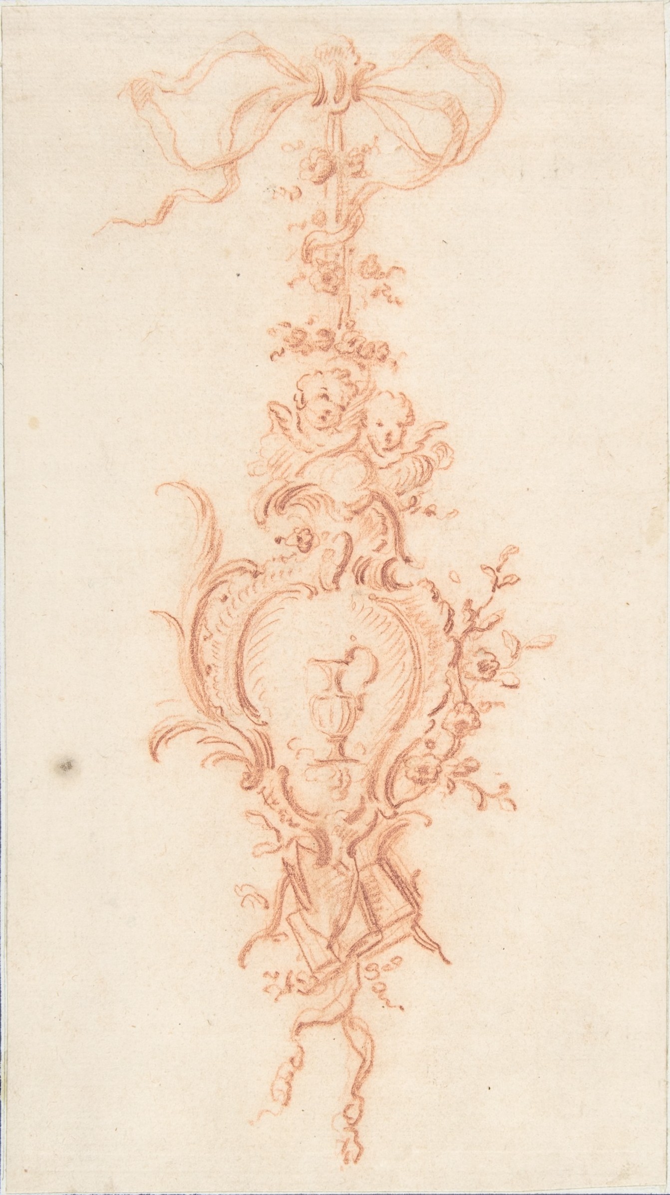 Red Chalk Hanging Ornament Sketch