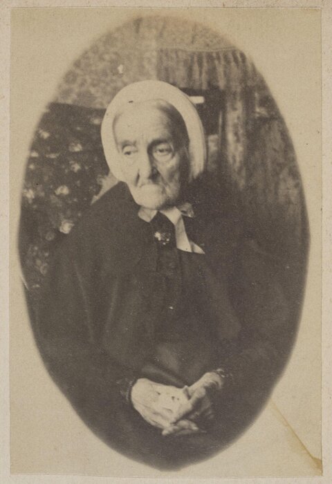 Oval Portrait of Elderly Woman
