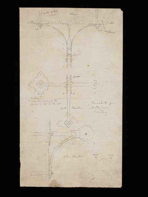 Vintage Architectural Bracket Design Sketch