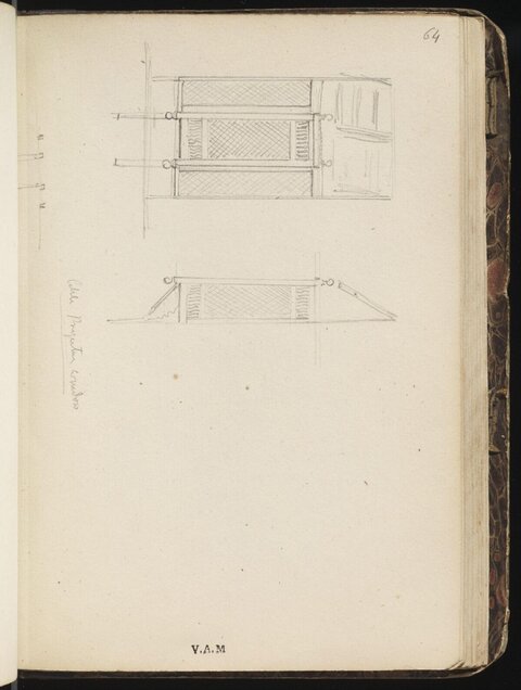 Pencil Railing Design Sketches on Sketchbook Page