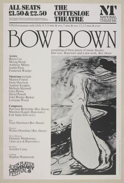 Bow Down Theatre Performance Poster