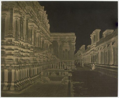 Ancient Stone Temple Corridor