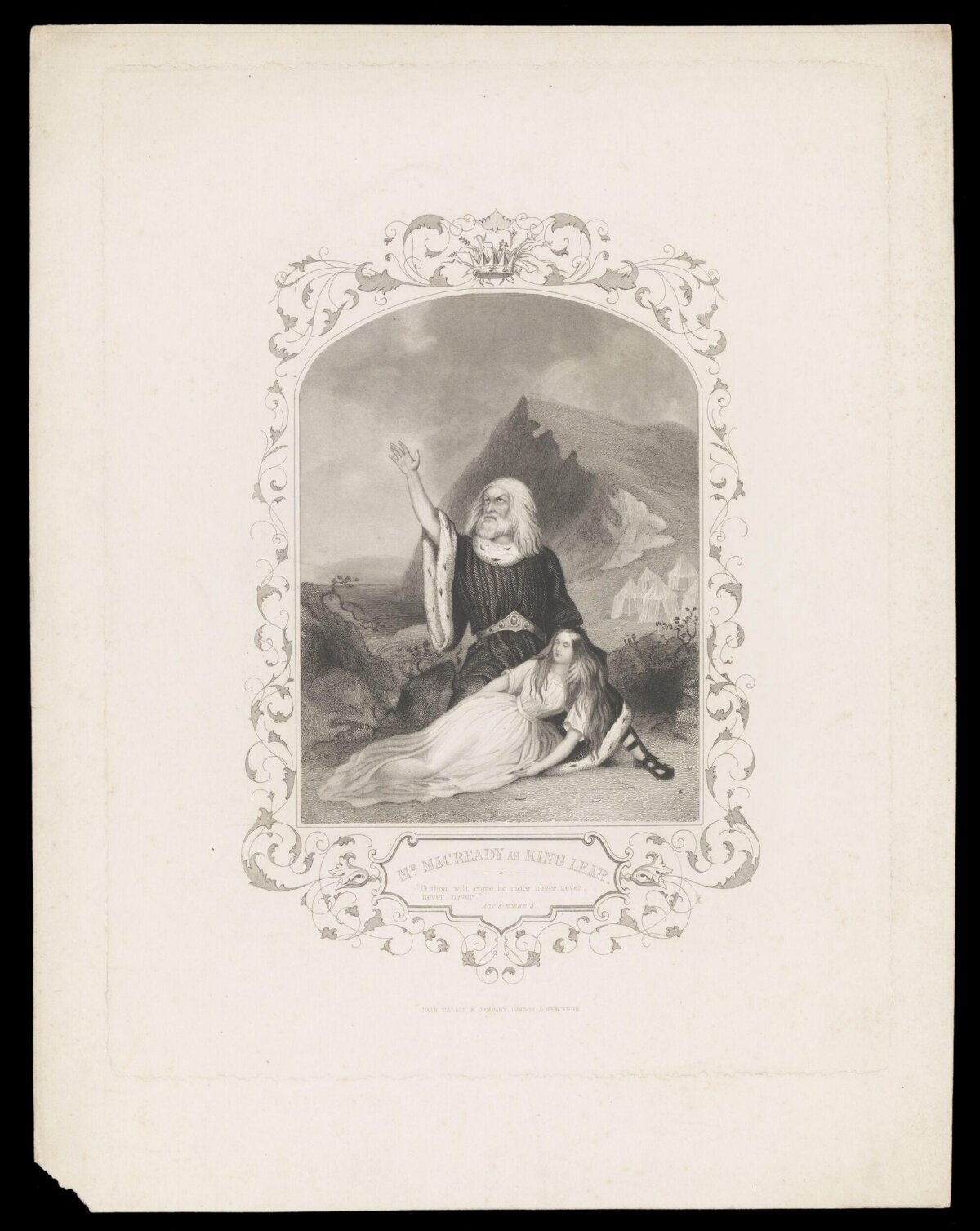 Engraving of Macready as King Lear