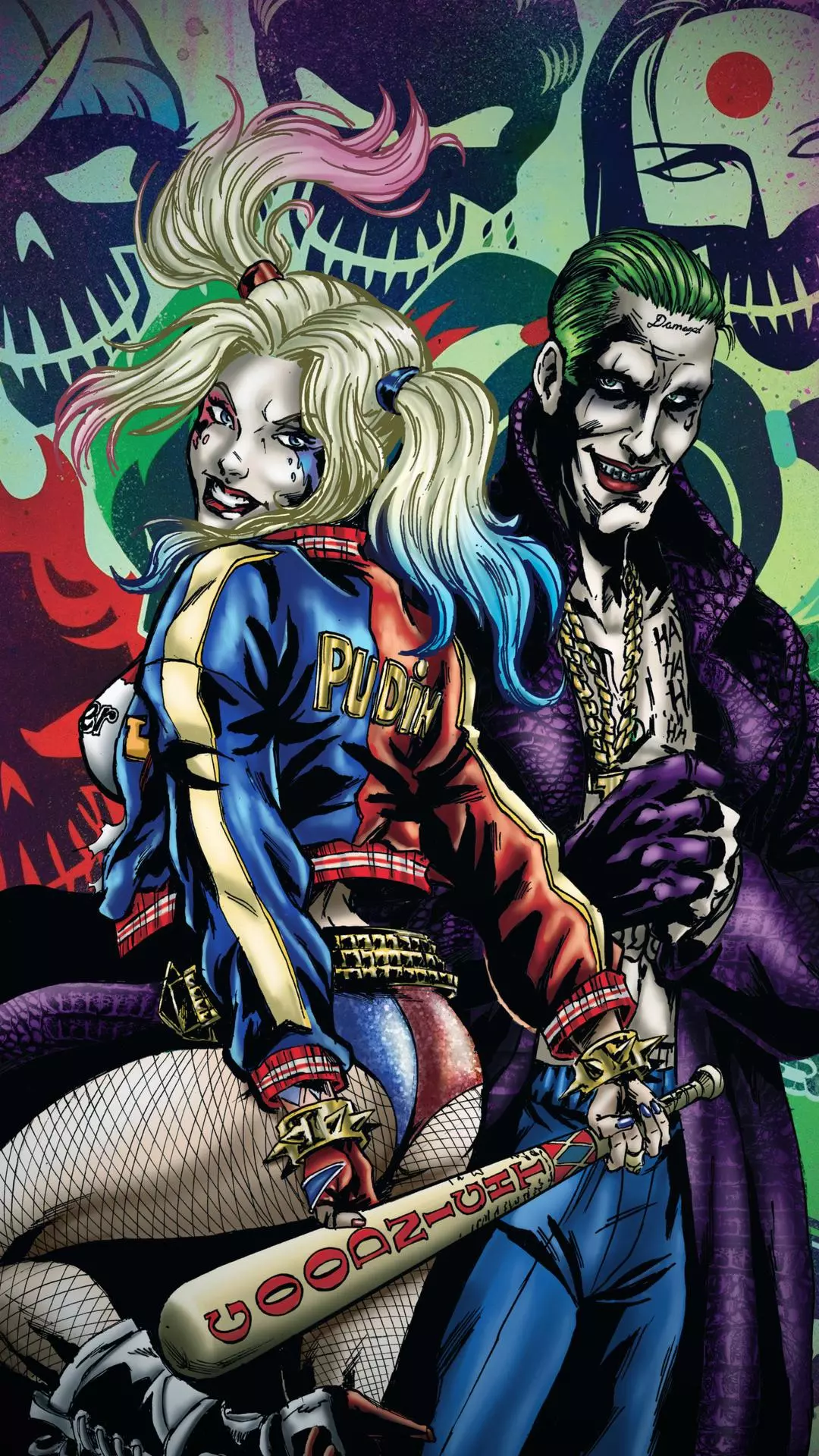 Harley Quinn and Joker Comic Art