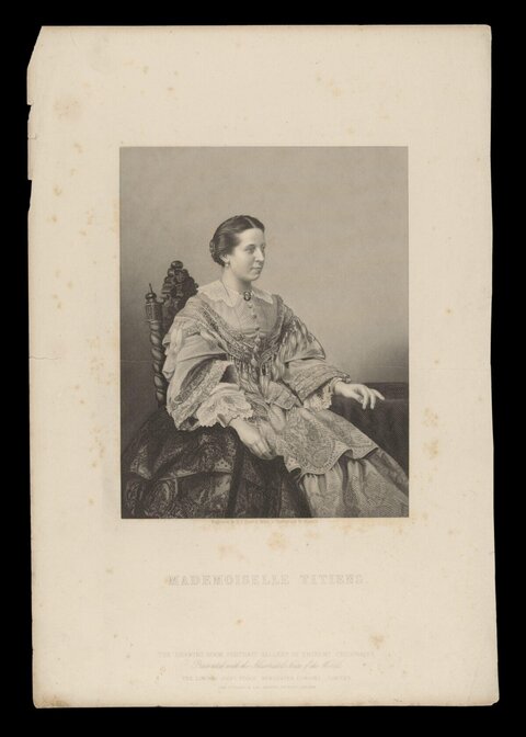 Engraved Portrait of Mademoiselle Titiens