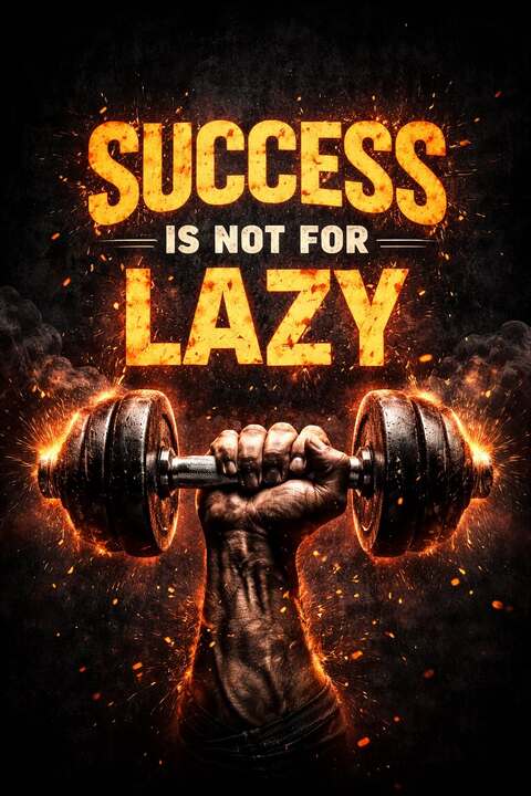 Success Is Not For Lazy Fitness Motivation