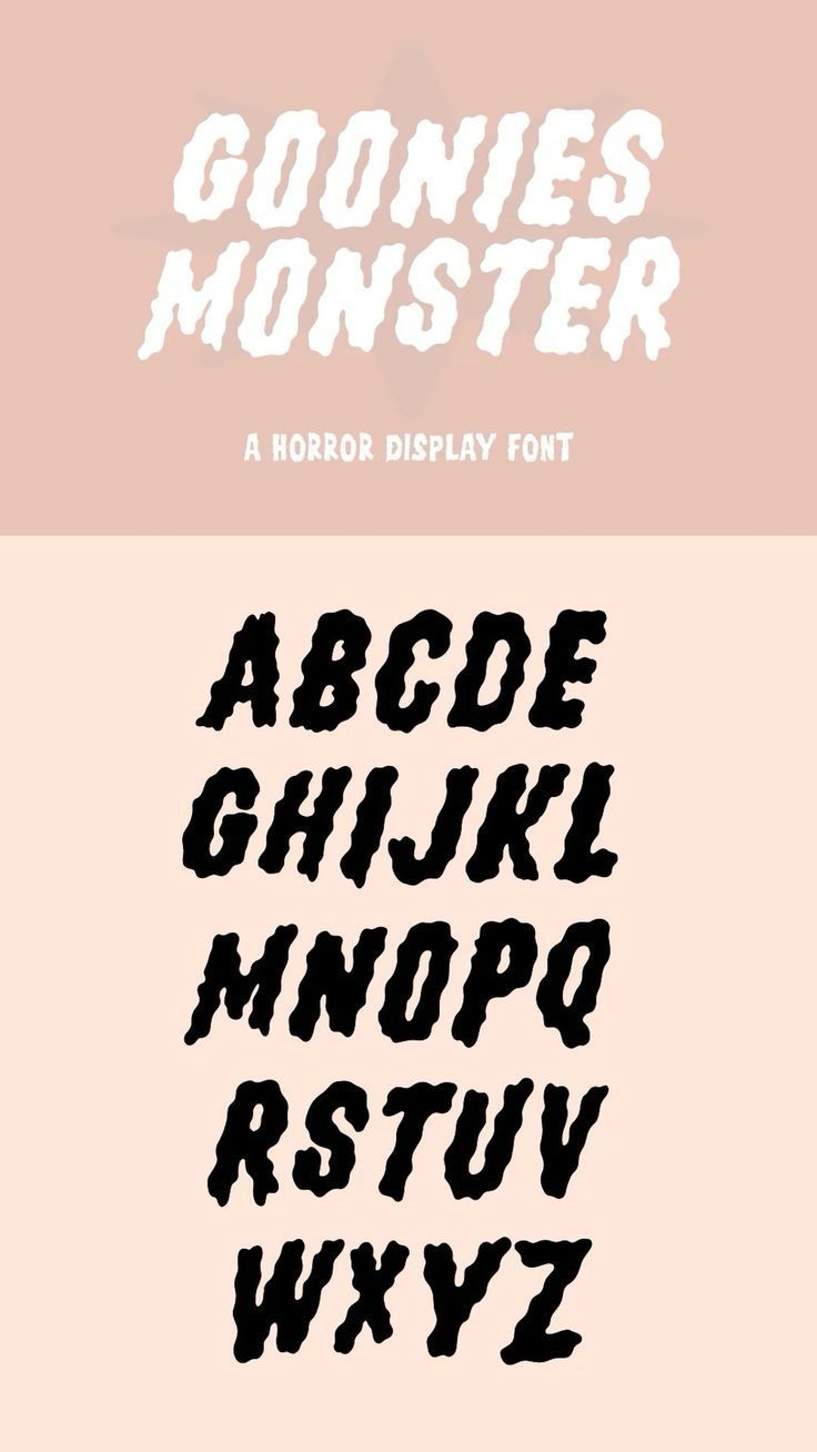 Goonies Monster Horror Display Font
