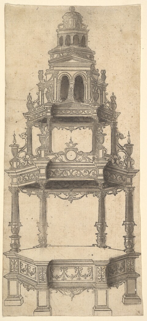 Ornate Pulpit Design Drawing
