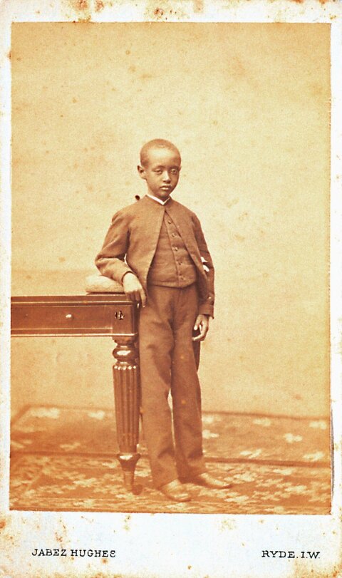 Vintage Portrait of Young Black Boy