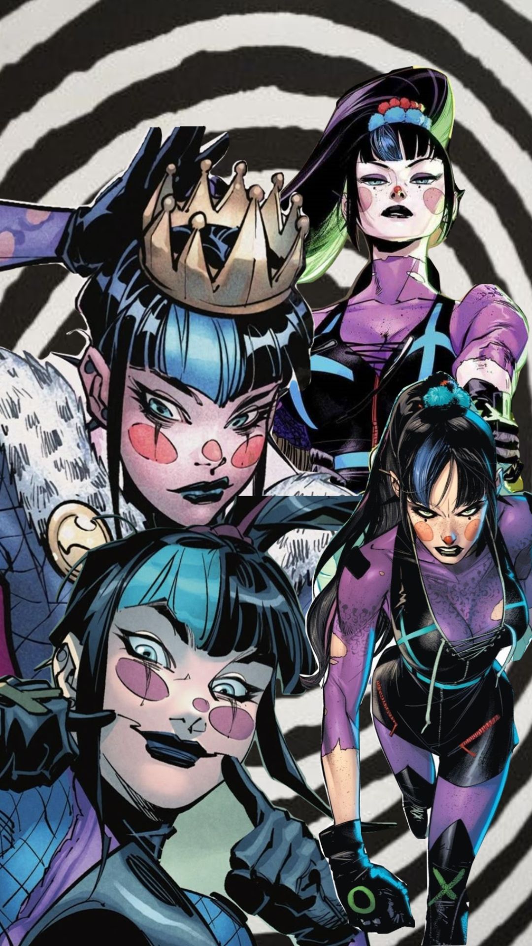 Punchline Comic Character Art Collage