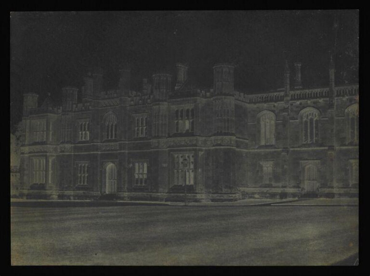 Vintage Stone Manor Building Exterior