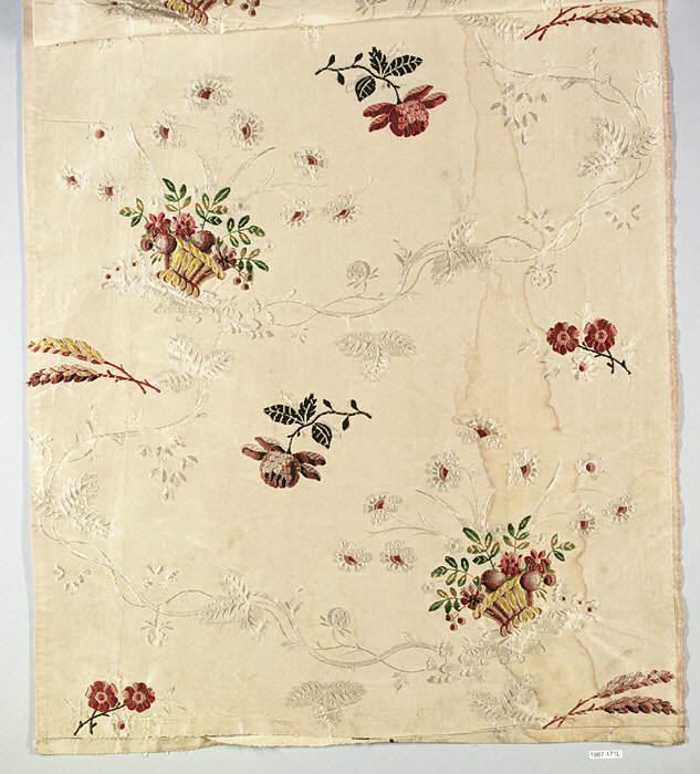 Antique Floral Embroidered Textile