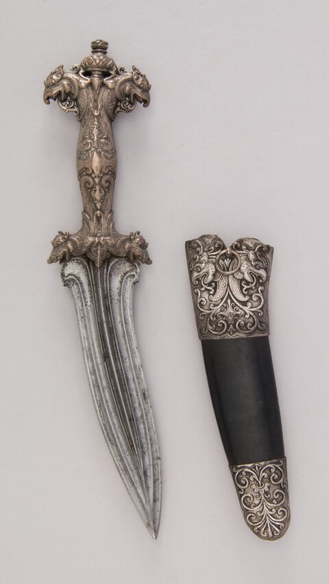 Ornate Antique Dagger with Scabbard