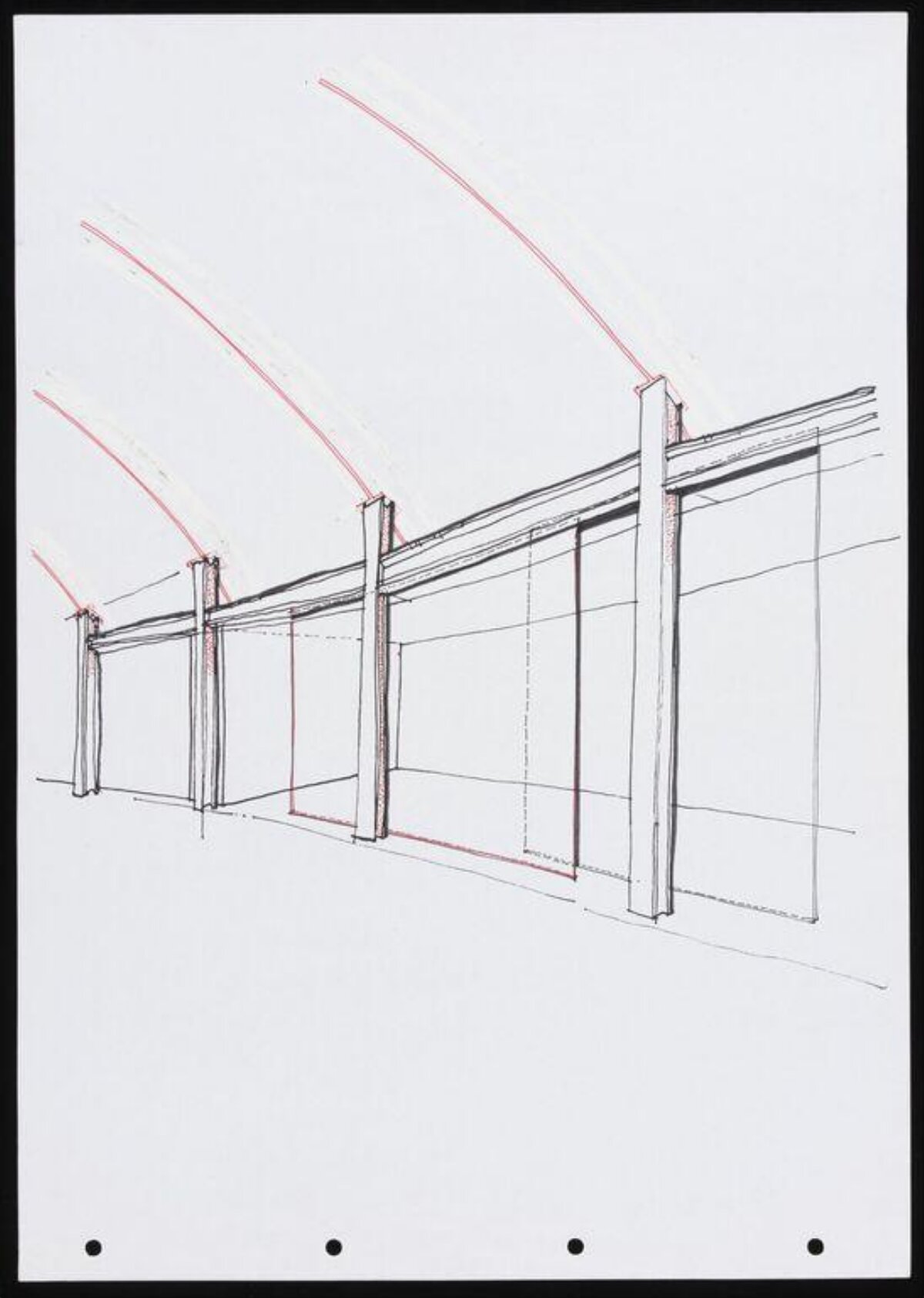 Arched Structure Architectural Sketch