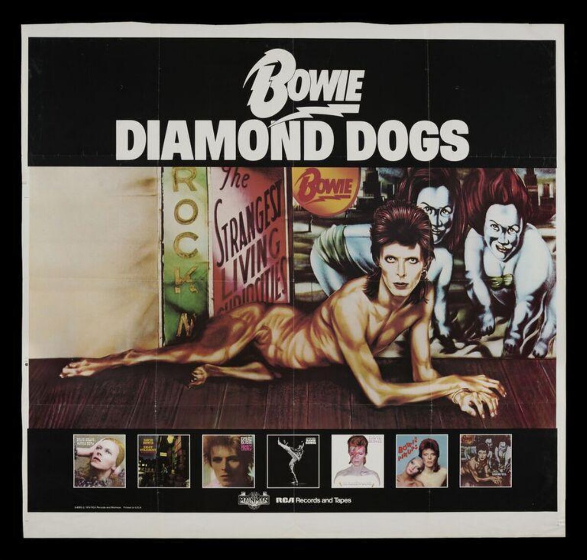 David Bowie Diamond Dogs Promotional Poster