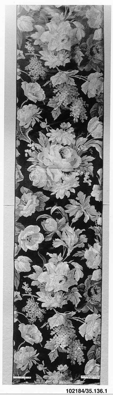 Vintage Floral Pattern Textile Panel