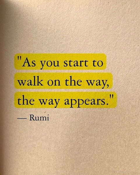 Rumi Inspirational Quote on Paper