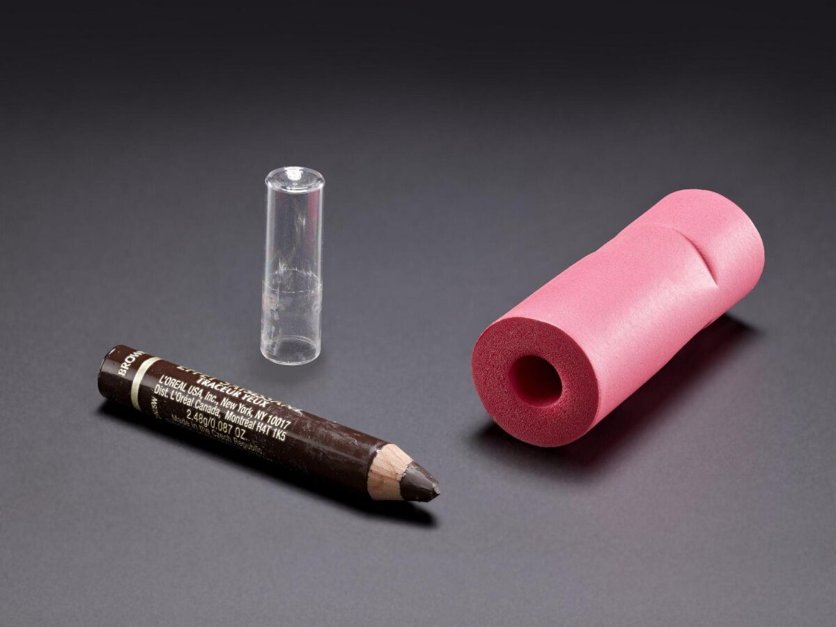 Disassembled Brown Eyebrow Pencil