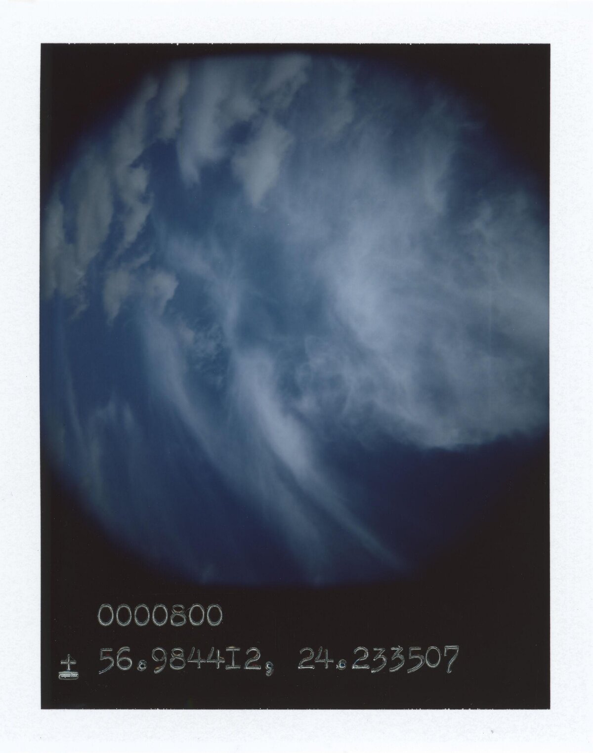 Film Captured Blue Sky with Clouds
