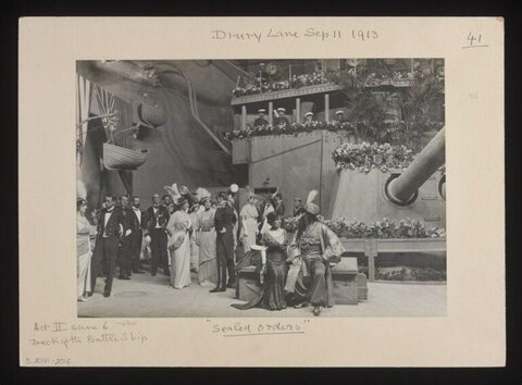 1913 Drury Lane Theatre Stage Scene