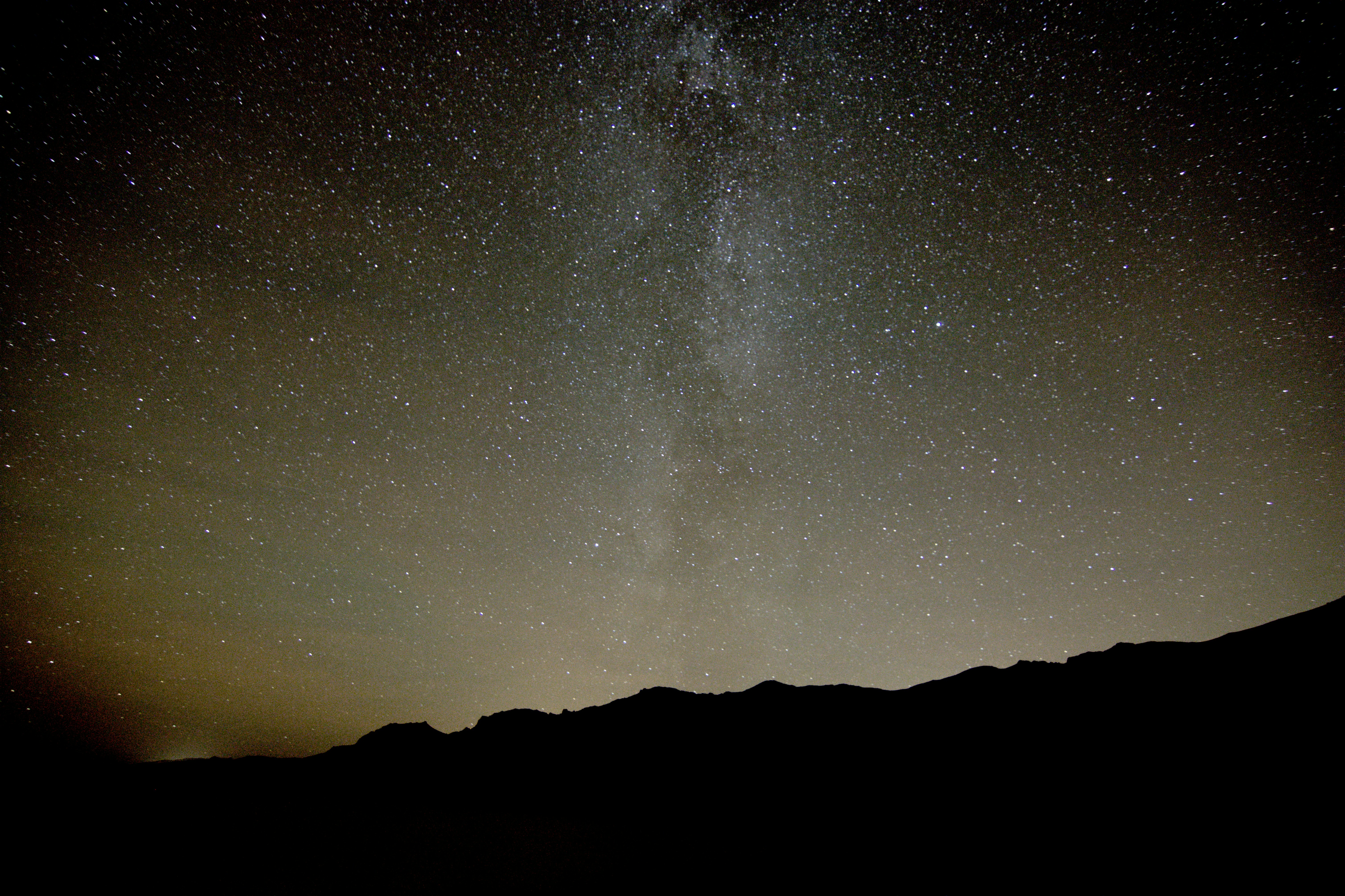 Milky Way Night Sky Over Mountains