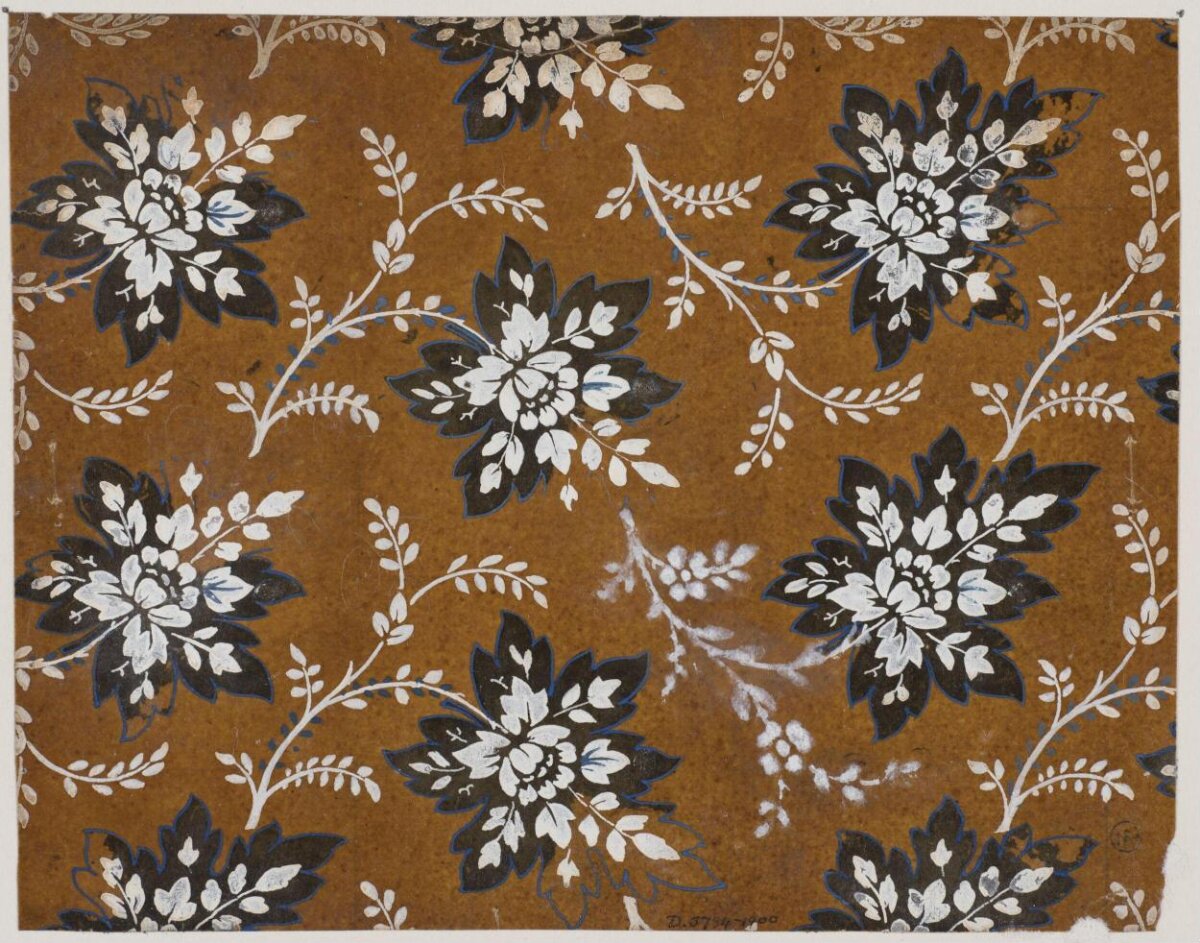 Vintage Brown Floral Pattern Design