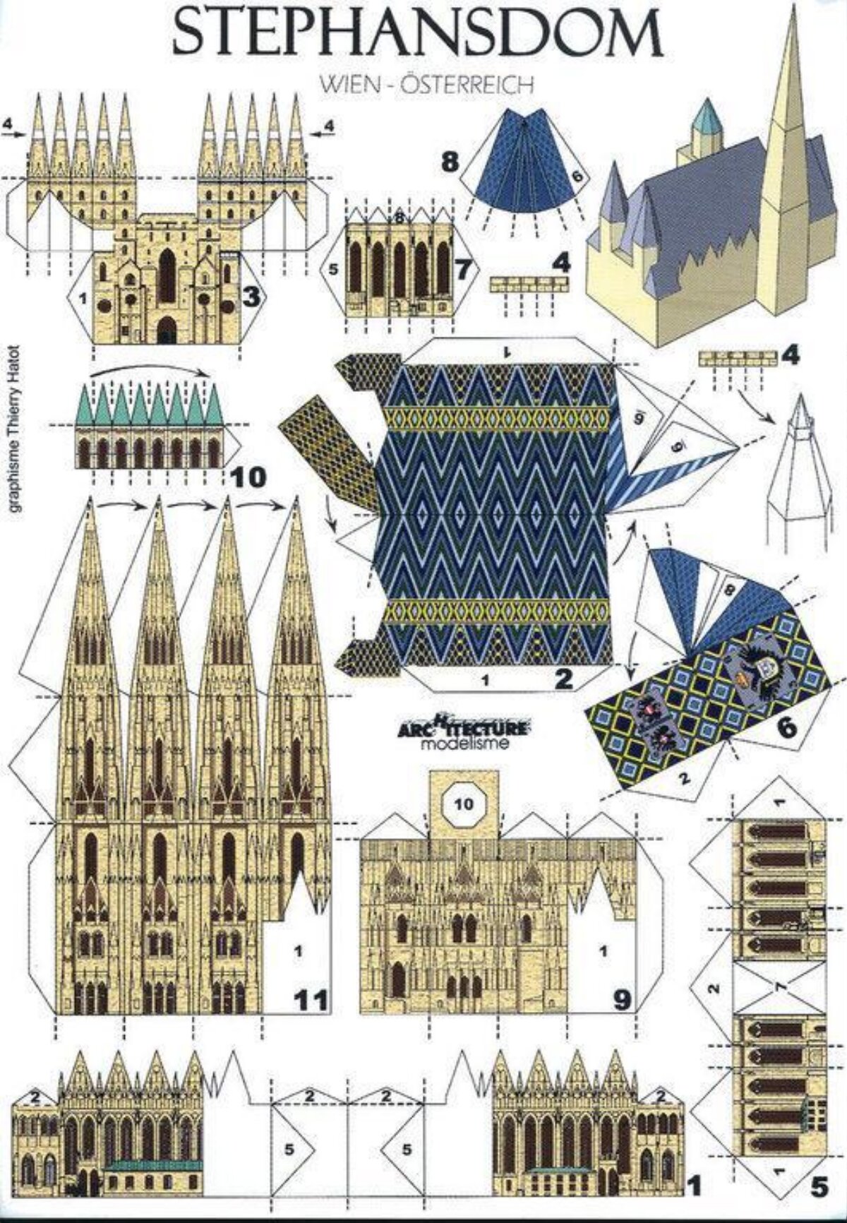 Stephansdom 3D Paper Model Template