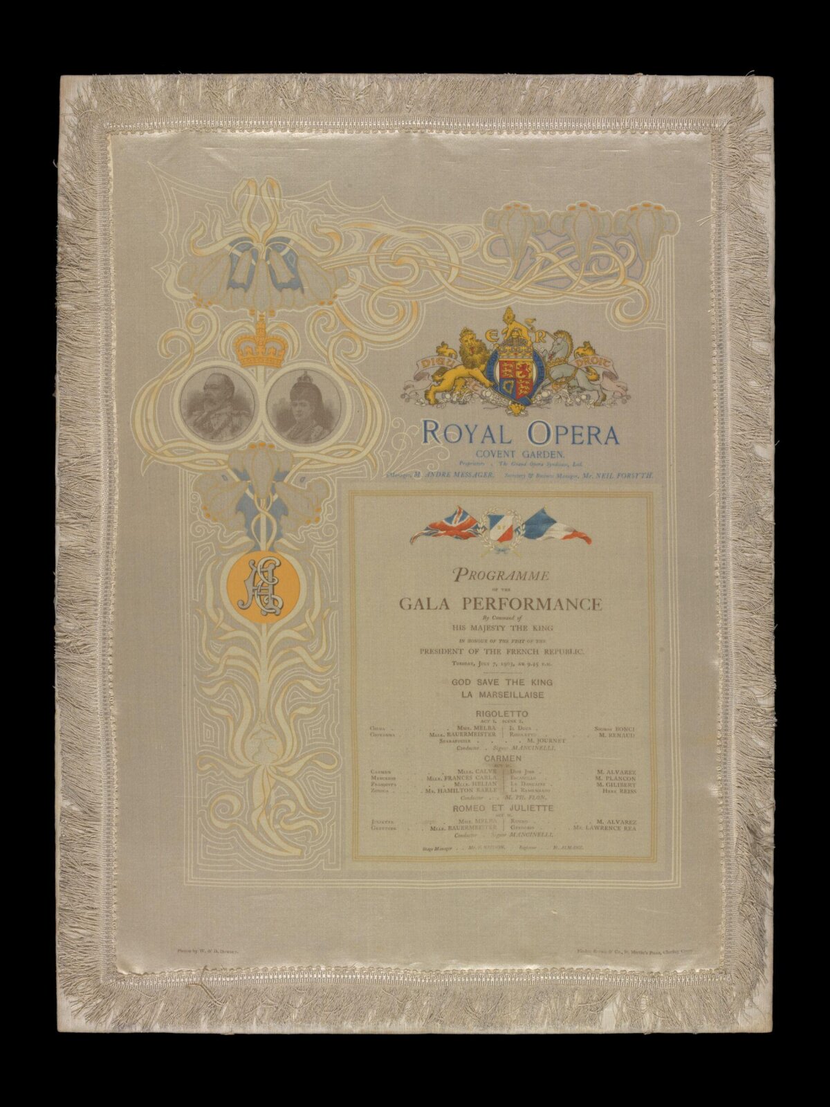 Royal Opera Covent Garden Gala Program