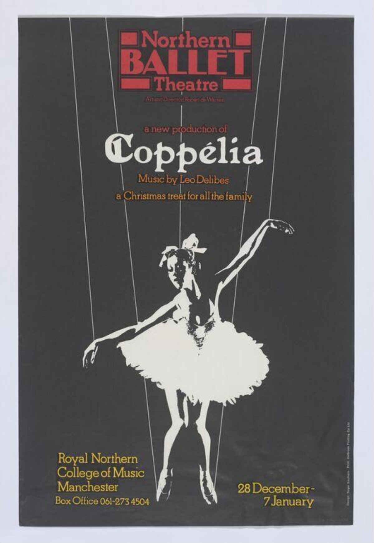 Northern Ballet Coppélia Performance Poster
