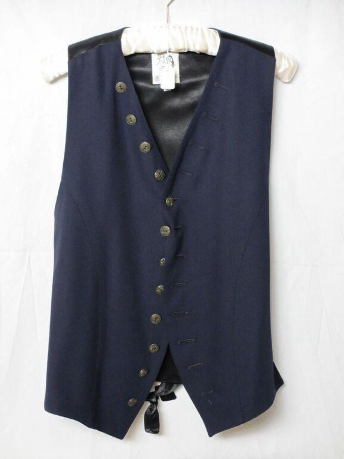 Navy Blue Buttoned Waistcoat