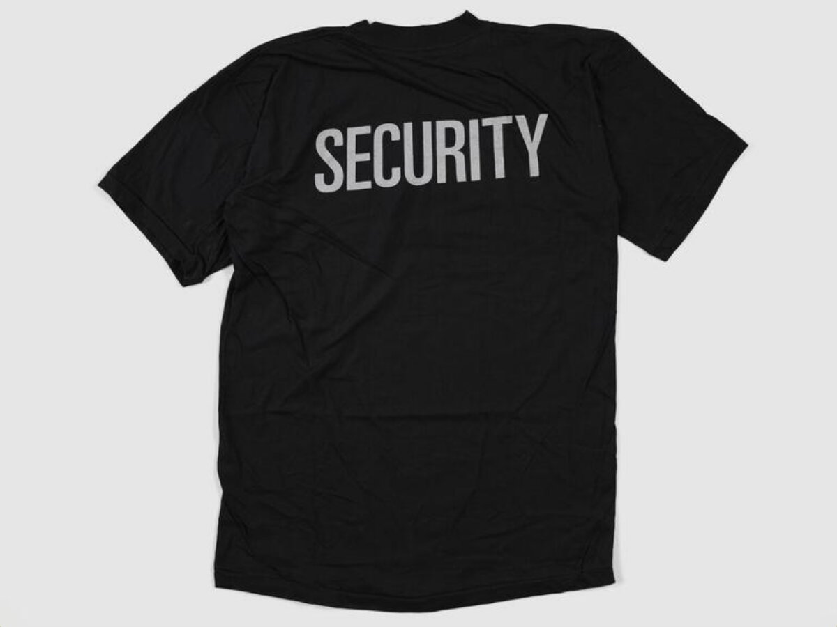 Black Printed Security T-shirt