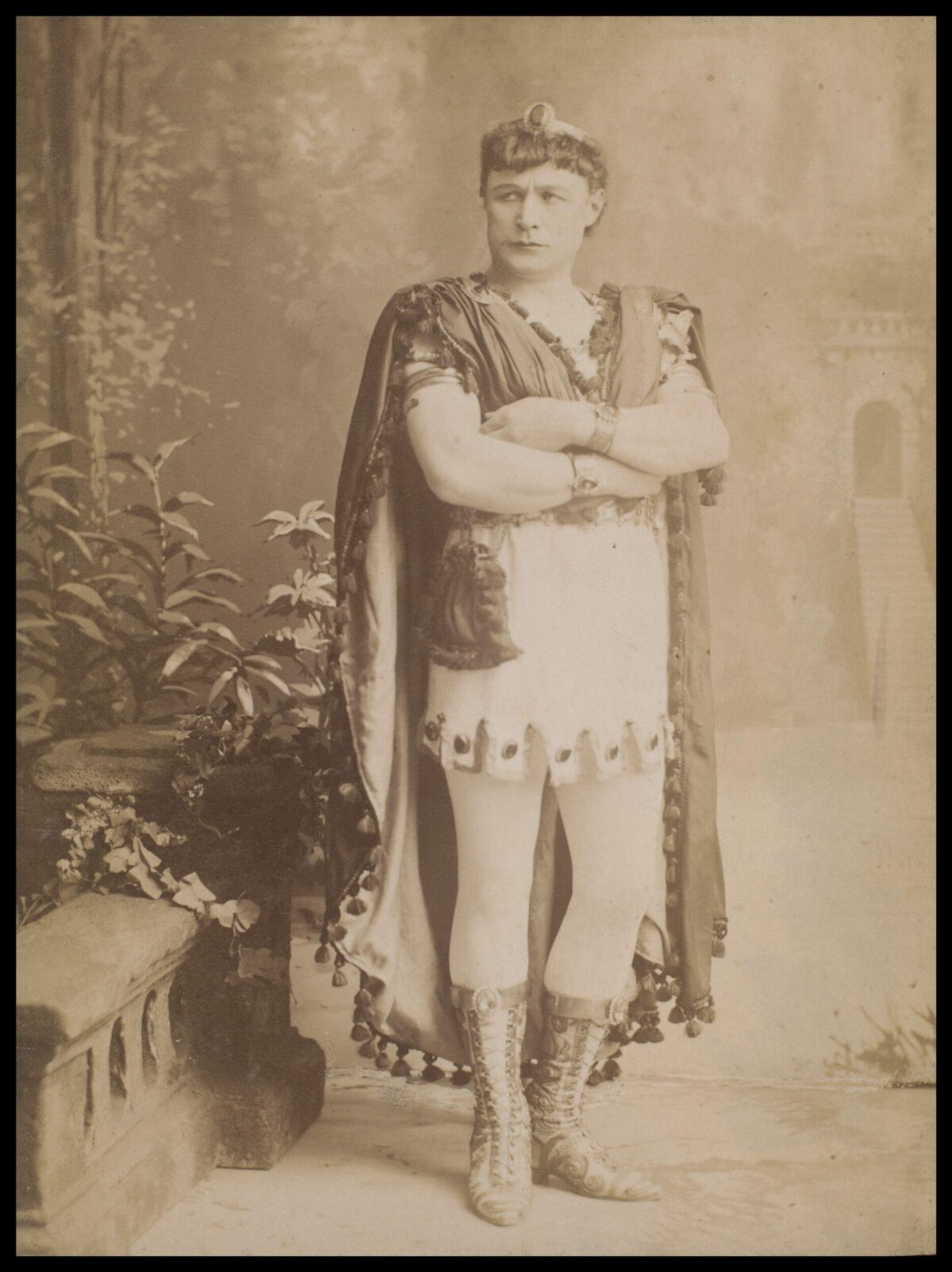 Vintage Portrait of Actor in Roman Costume