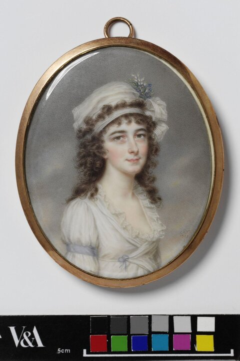 Oval Miniature Portrait of a Woman
