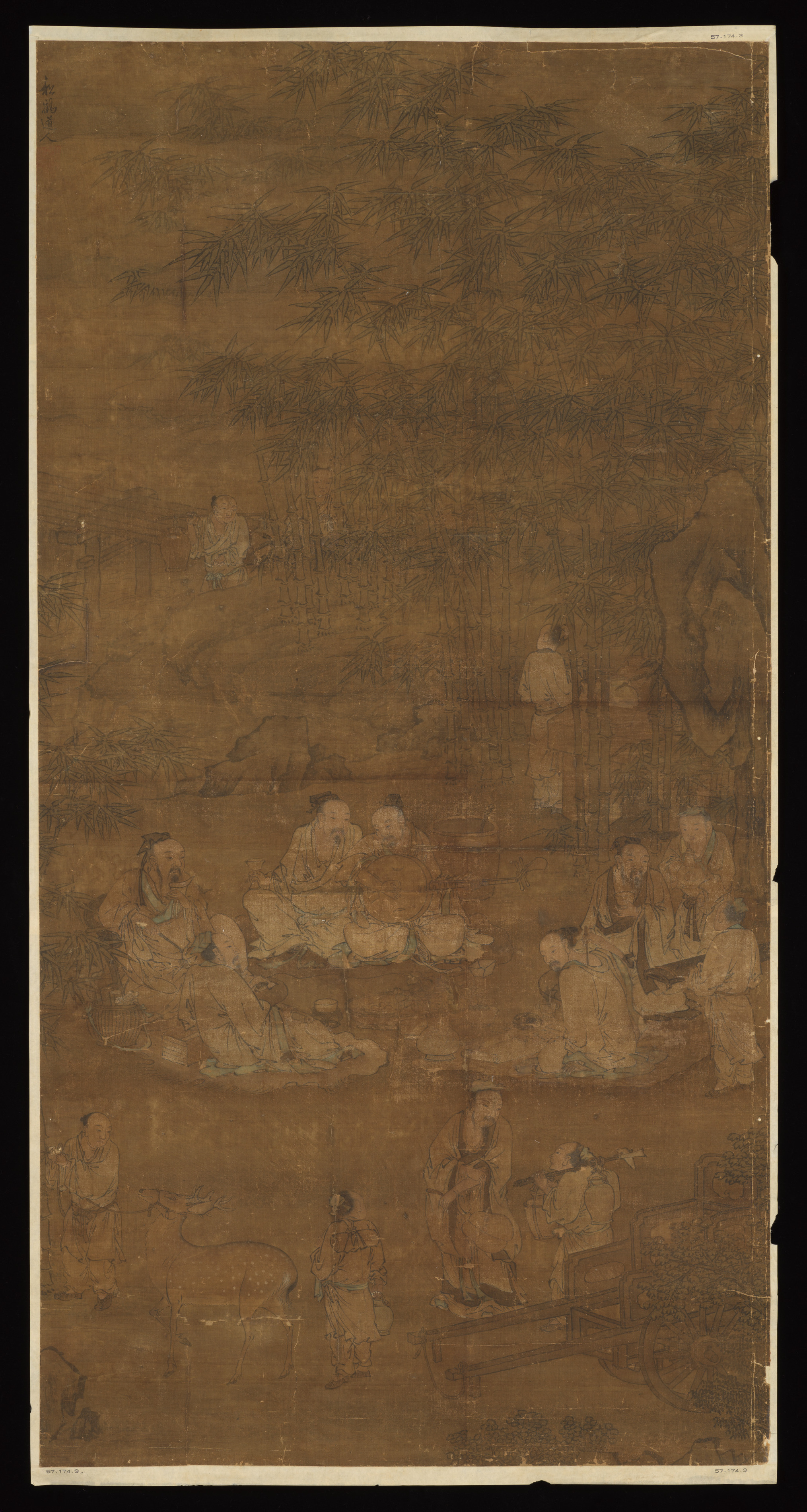 Ancient Painting of Scholars in Bamboo Grove