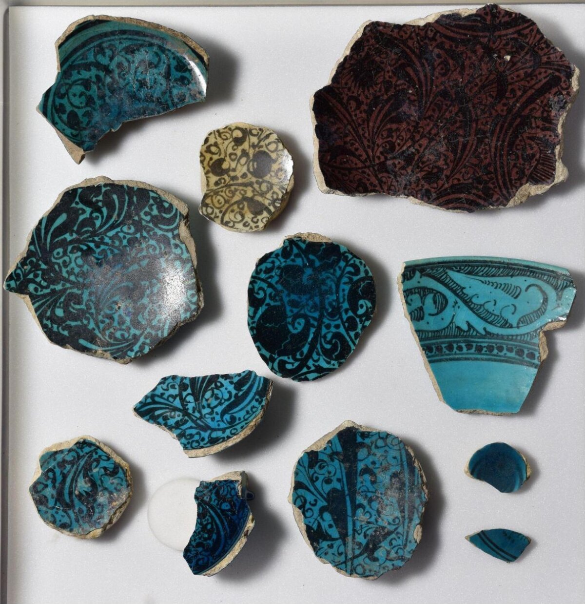 Collection of Decorated Ceramic Shards