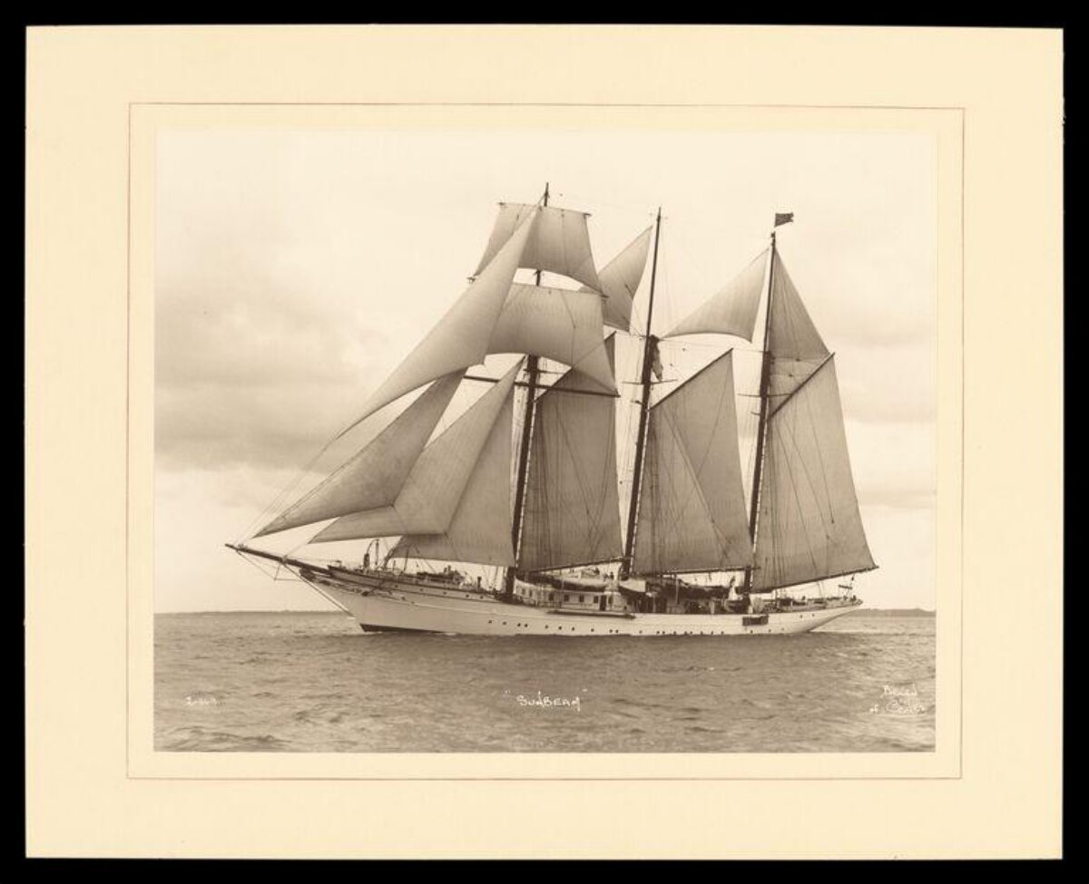 Vintage Sailing Ship on Calm Sea