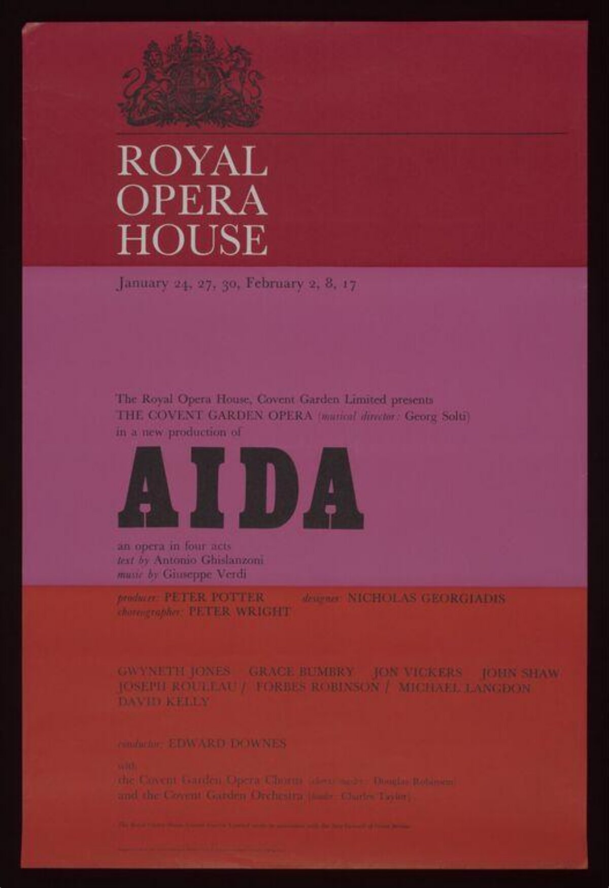 Royal Opera House AIDA Performance Poster