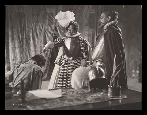 Vintage Film Still of Knighting Ceremony