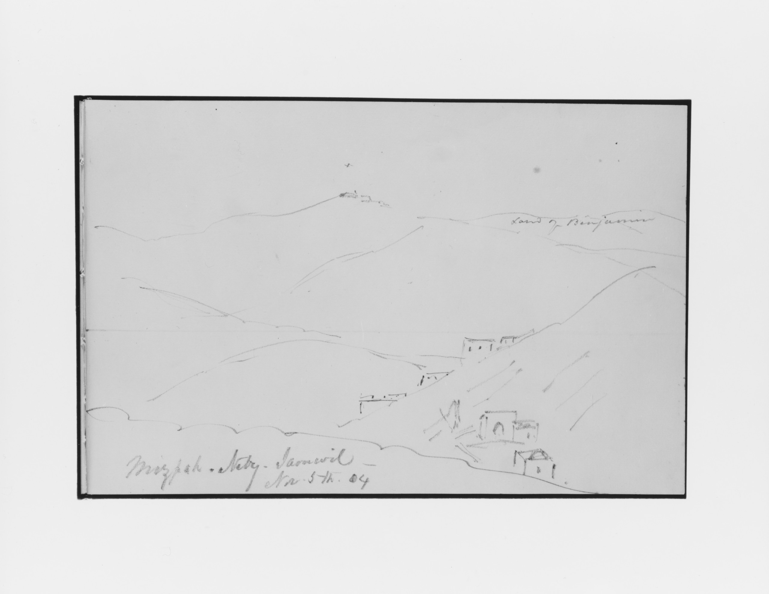 Mizpah Neby Samwil Landscape Sketch