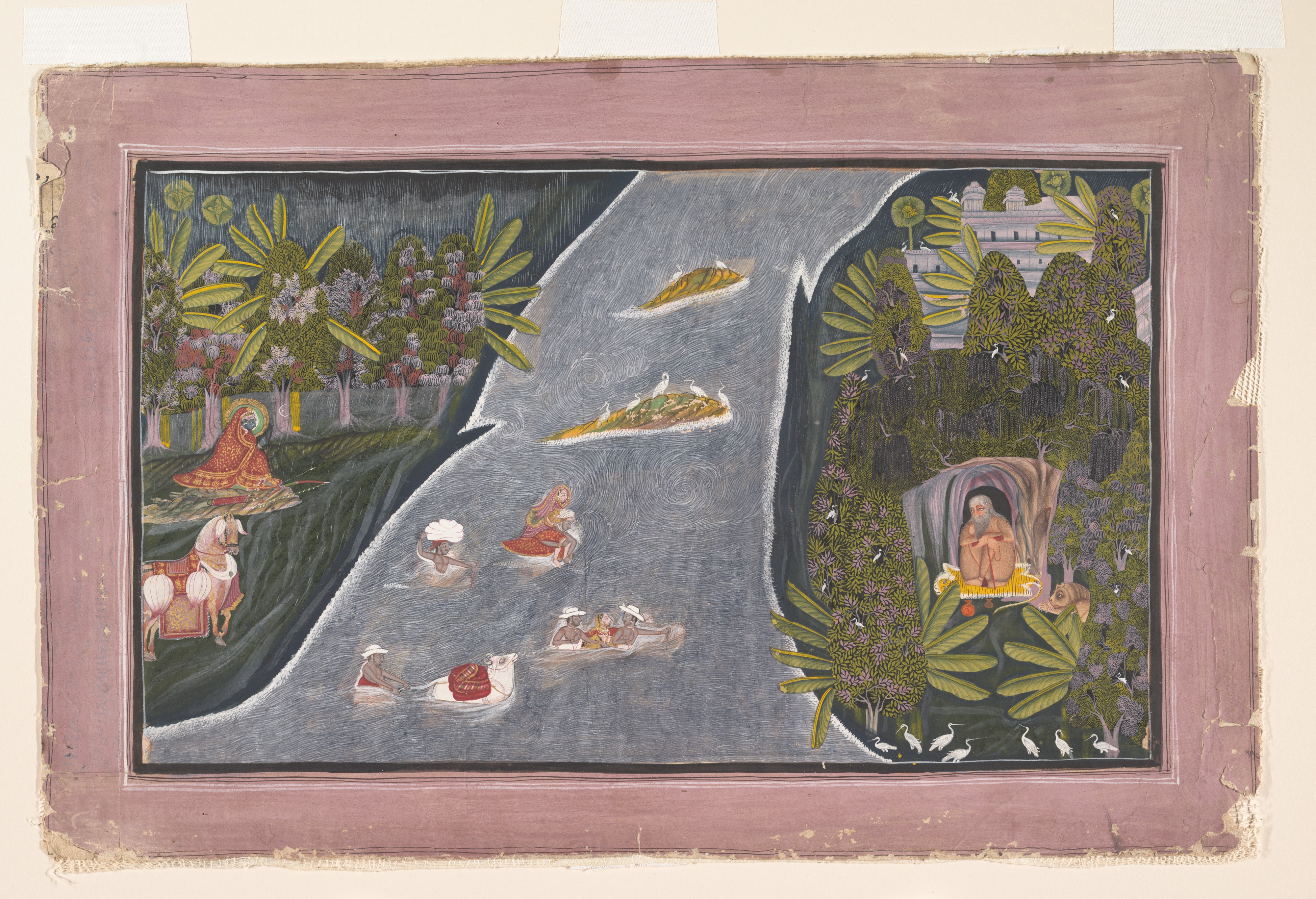 River Crossing in Indian Miniature Art